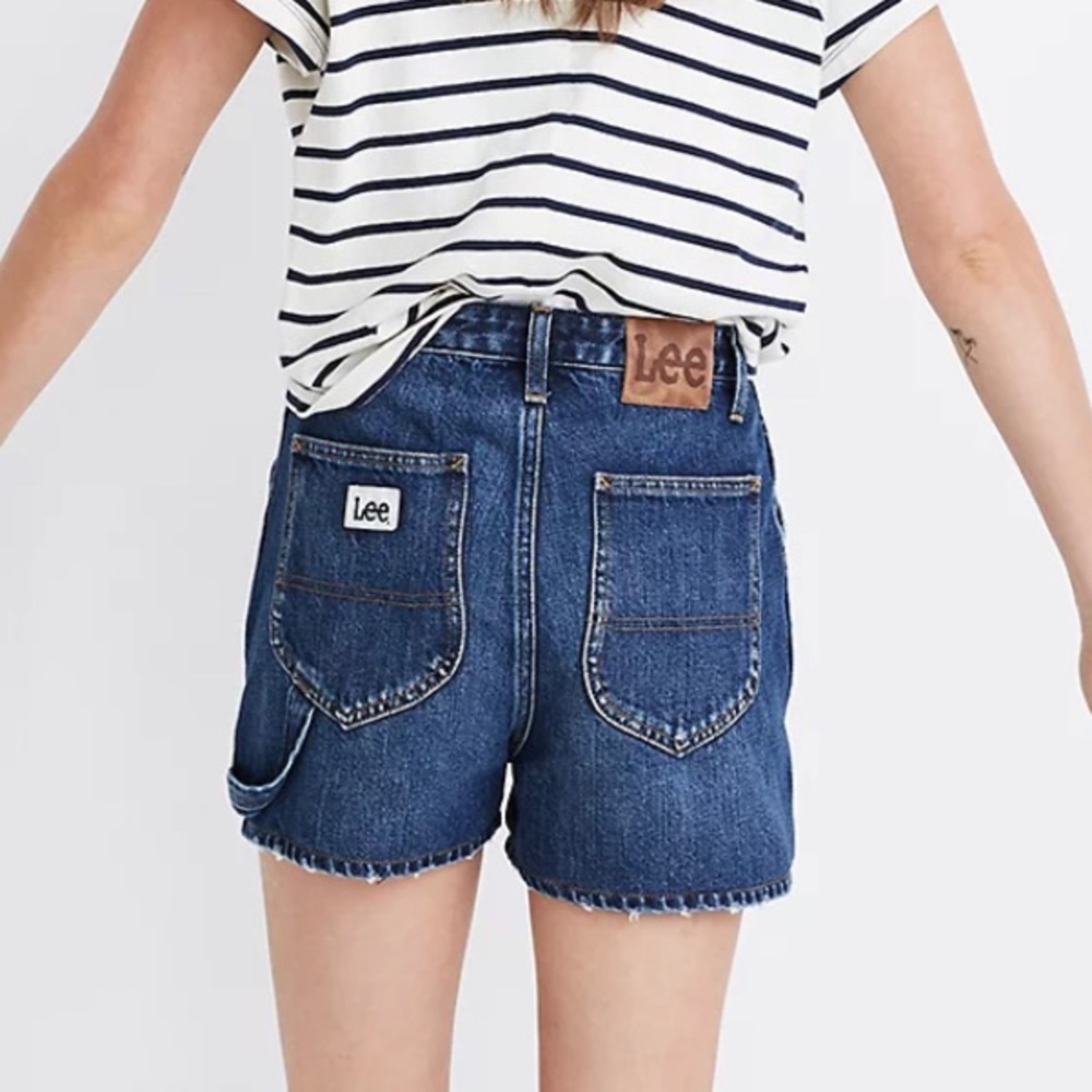 Lee High Rise Vintage Dungaree Shorts 31